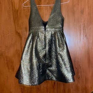 Shimmery gold homecoming dress